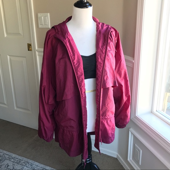 burgundy nike windbreaker